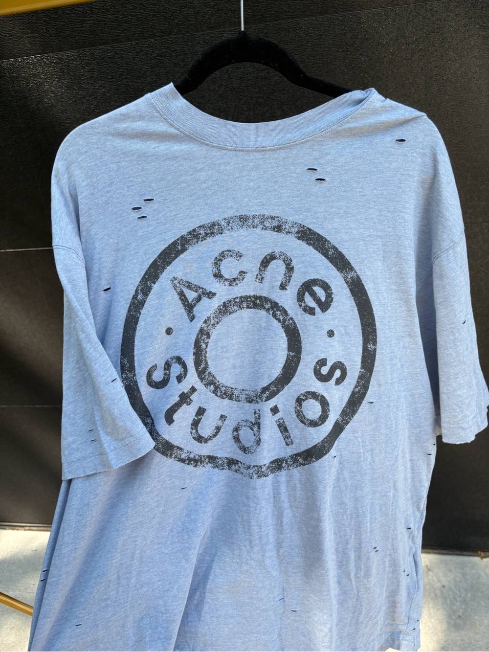 Acne Studios faded light blue graphic tee
